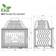 Камінна топка KAWMET W17 EKO (16.1kW)